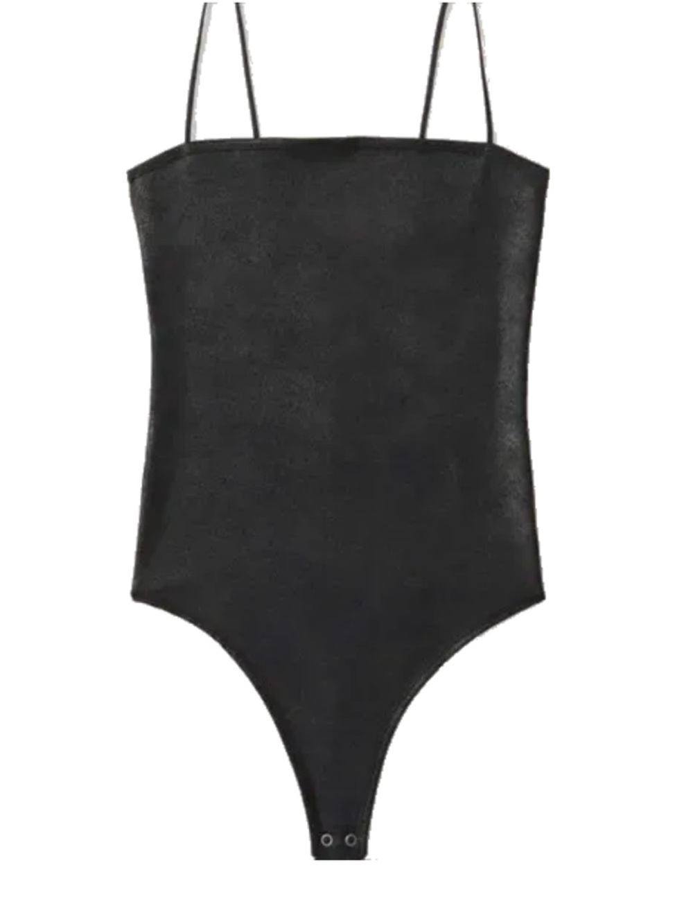 Abercrombie & Fitch Black Faux Leather Bodysuit